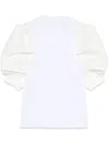 Sacai Nylon Twill X Cotton Jersey T-shirt In White