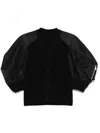 Sacai Women's Cotton And Nylon Cardigan In Black