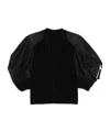 Sacai Women's Cotton And Nylon Cardigan In Black