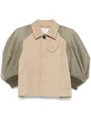 Sacai Spliced Jacket In Green