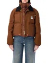 Sacai X Carhartt Wip Capsule Double-layer Jacket In Brown