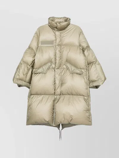 SACAI PUFFER JACKET TEXTURED STAND-UP COLLAR