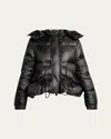 Sacai Puffer Jacket With Detachable Hood In Black