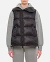 Sacai Nylon Turtleneck Down Vest In Black