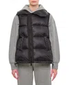 Sacai Nylon Turtleneck Down Vest In Black
