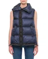 Sacai Dark Blue Regular Fit Padded Vest In Blue