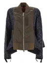 Sacai Quilted Bomber Jacket In Blue