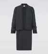 Sacai Quilted Coat In Black