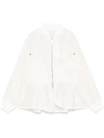 Sacai Quilted Jacket In Neutrals