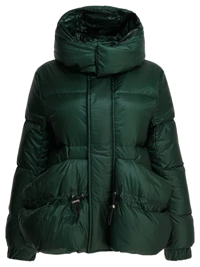 Sacai Quilted Nylon Down Jacket Jackets And Coats Green