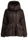 Sacai Quilted Nylon Down Jacket Jackets And Coats Brown In Brown