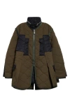 SACAI SACAI QUILTED RIPSTOP COAT