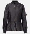 Sacai Polyester Nylon Blend Coat In Black