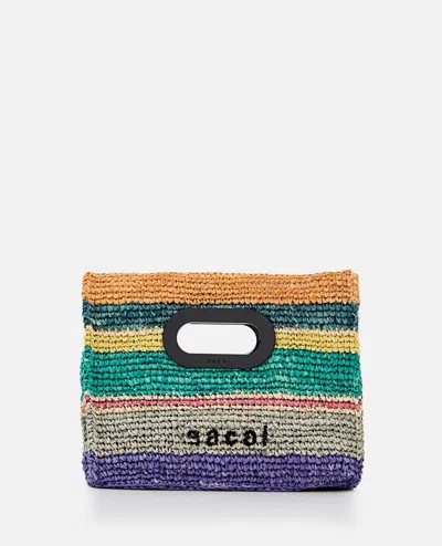 SACAI RAFFIA SHOPPER BAG