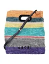Sacai Multicolor Raffia New Shopper Medium Bag