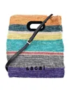Sacai Multicolor Raffia New Shopper Medium Bag In Multicolor