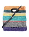 Sacai Multicolor Raffia New Shopper Medium Bag In Multicolor