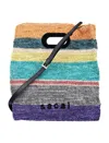 Sacai Multicolor Raffia New Shopper Medium Bag In Multicolor