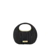Sacai Structured Rattan Tote Bag With Oval Handle In Black