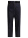 Sacai Casual Denim Trousers Five Pockets In Blue