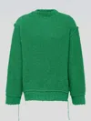 Sacai Green Loose Thread Sweater In Green