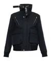 Sacai Reversible Herringbone Down Jacket In Blue