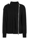 Sacai Ribbed-knit Zip-front Cardigan