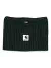 Sacai Ribbed Logo Neck Warmer In Black