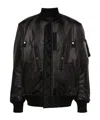 Sacai Ribbed-trim Padded Jacket In Black