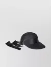 Shop Sacai Ribbon Wide Brim Cap In Black