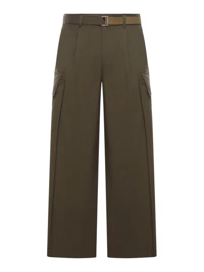 Sacai Rip Stop Pants In Brown