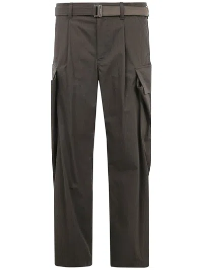 Sacai Rip Stop Pants Clothing In Brown