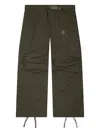 Sacai Ripstop Belted Trousers In Gray
