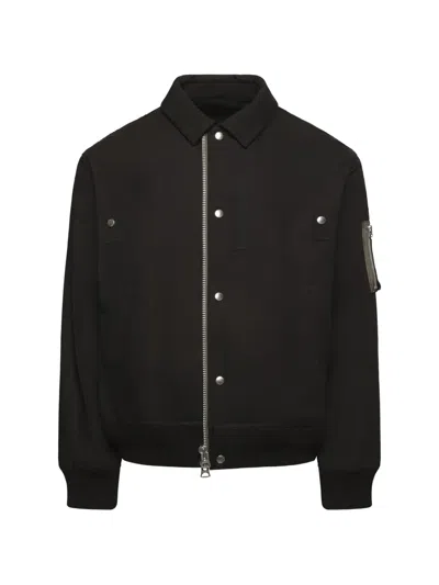 Sacai Ripstop Blouson Jacket In Black