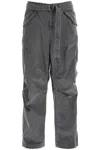 Sacai Gray Garment Dye Rip Stop Cargo Pants In Black (grey)