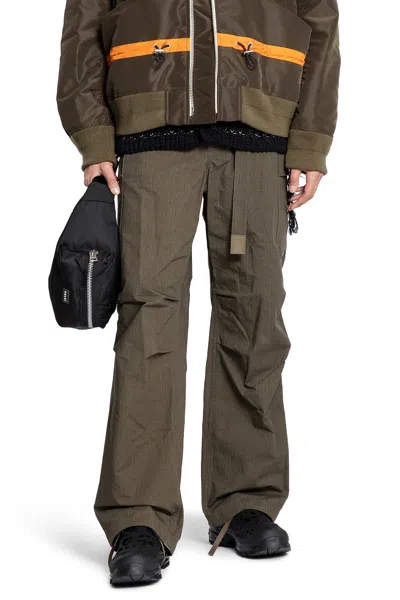 Sacai Ripstop Pants In Green