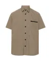 Sacai Ripstop Shirt In Brown