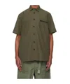 Sacai Khaki Ripstop Shirt In Brown