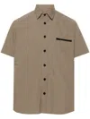 Sacai Ripstop Shirt In Green