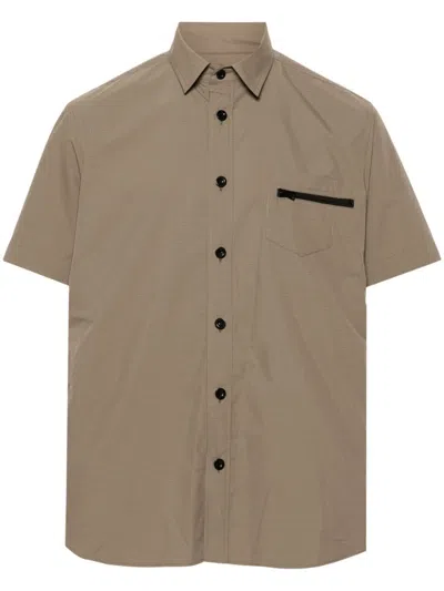 Sacai Ripstop Shirt In 651 Beige