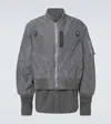 Sacai Ripstop-trimmed Twill Bomber Jacket In Black