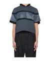Sacai Round Frame T-shirt In Black