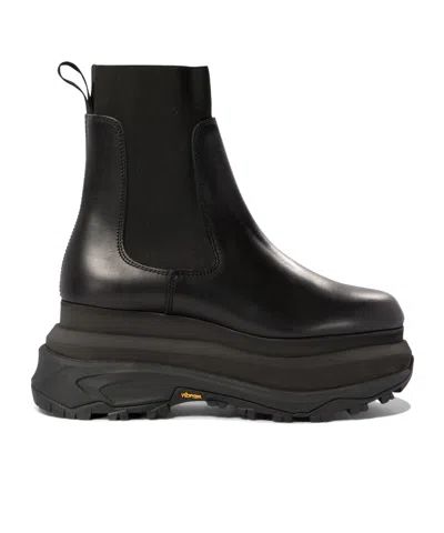 SACAI LEATHER CHELSEA BOOTS