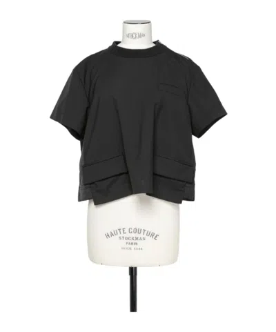 Sacai Round-neck Blouse In Green