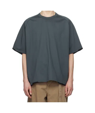 Sacai Round Neck Short Sleeve T-shirt In Black
