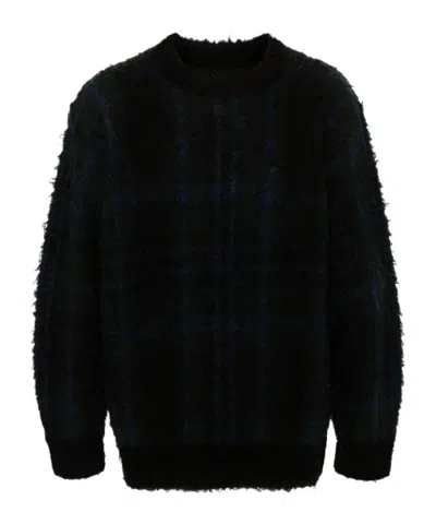 SACAI CHECK-PATTERN SWEATER