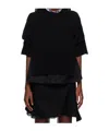 Sacai Short-sleeved Sweater In Black