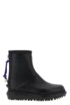 Sacai Rubber Waterproof Rain Boot In Black