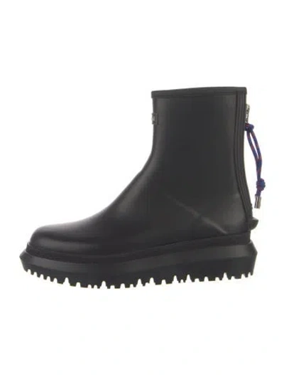 Pre-owned Sacai Rubber Rain Boots In Black
