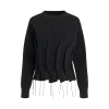 SACAI RUCHED KNIT SWEATER
